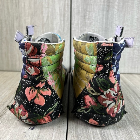 RARE SAMPLE Vans SK8 Hi Reissue Cap Floral High-Top Sneakers Women's Size 7 - Picture 7 of 10